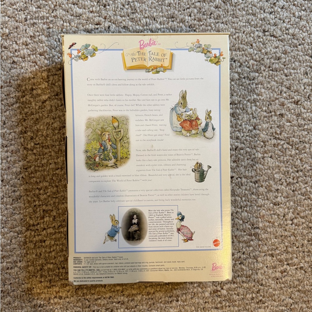 BRAND NEW VINTAGE COLLECTABLE Barbie The Tale of Peter Rabbit Doll - Picture 3 of 6